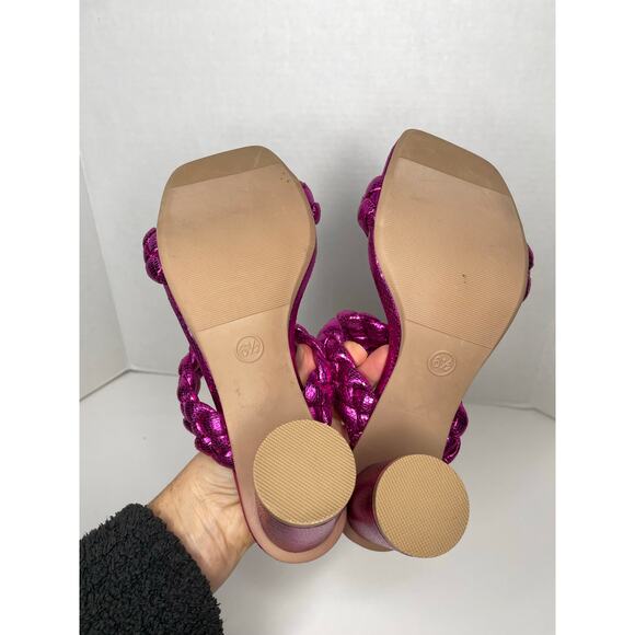 A New Day Women's Braided Heels Metallic Pink Size 6.5 - Picture 7 of 7